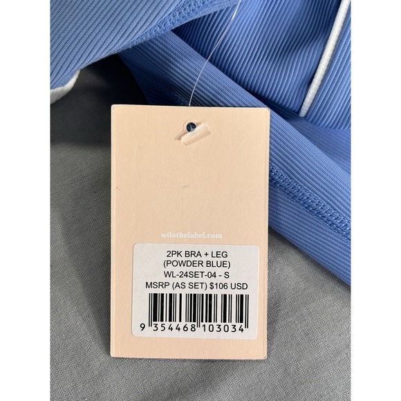 WILO The Label Sports Bra and Leggings Powder Blue 2 Piece Women's Small NEW - Picture 6 of 16